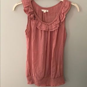 Fun coral ruffle Top